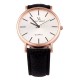 Yesurprise Montre Quartz Pour Mixte Cadran Blanc Style Simple Bracelet en cuir synthétique Noir