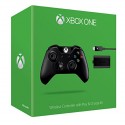 Manette sans fil pour Xbox One - noire + Play & Charge Kit pour Xbox One