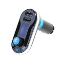 VicTsing Kit de Voiture Bluetooth Lecteur MP3 Transmetteur FM avec Micro, Appel Mains Libres, Double Recharge USB 5V/2.1A sortie