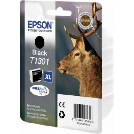 Epson T1301 Cartouche d'encre d'origine Durabrite Ultra Noir