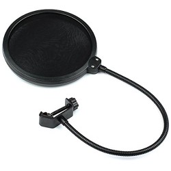 SuntekStore Online Filtre anti-vent et anti-pop pour microphone avec support pivotant 360° flexible